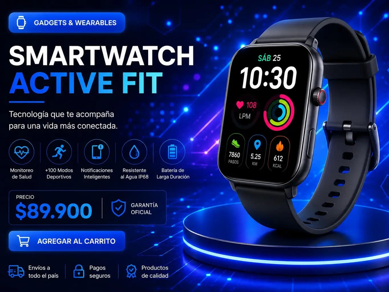Smartwatch Active Fit